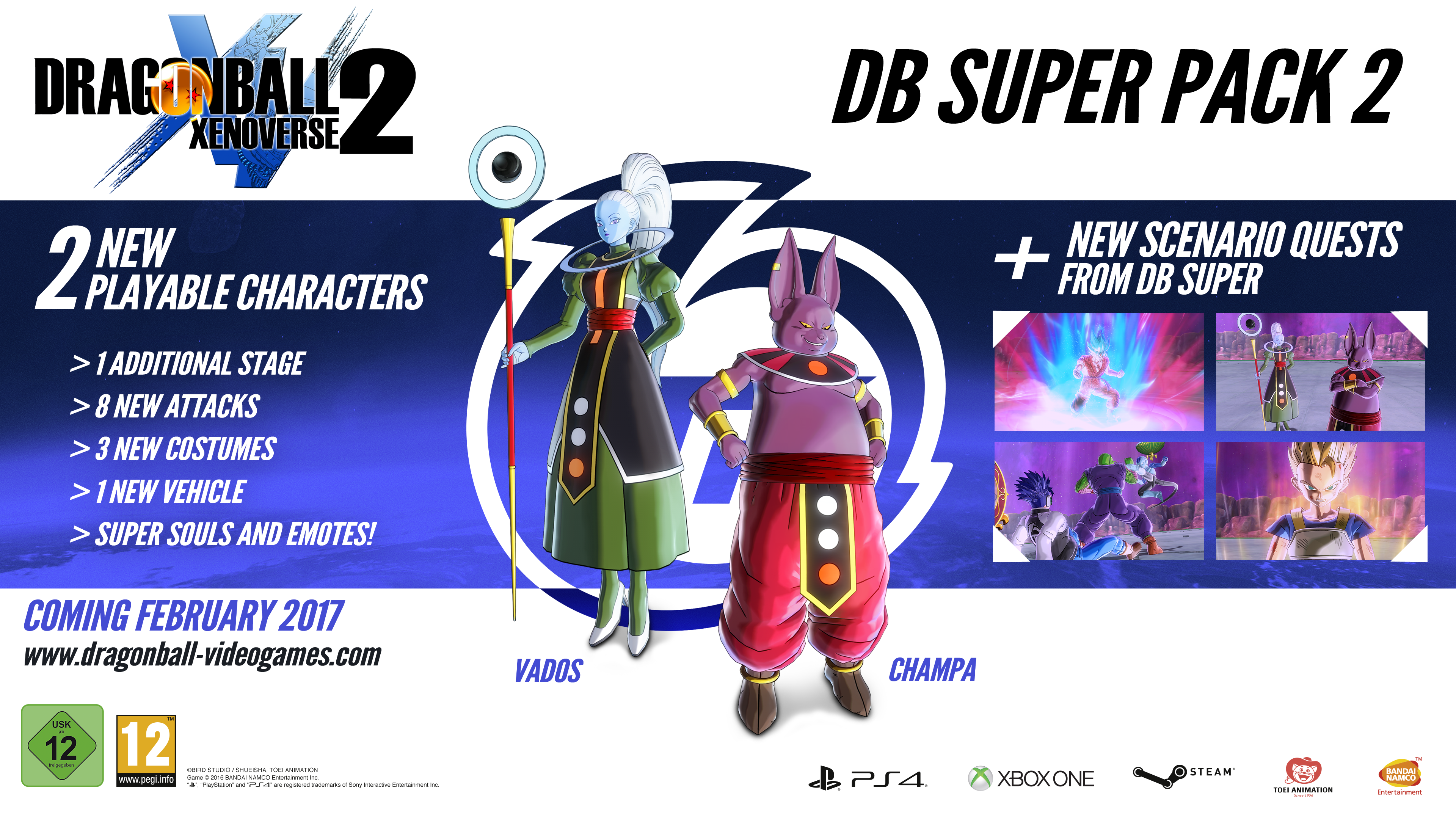 L’AVENTURE DRAGON BALL XENOVERSE 2 CONTINUE AVEC DE NOUVELLES UPDATES PAYANTES ET GRATUITES !