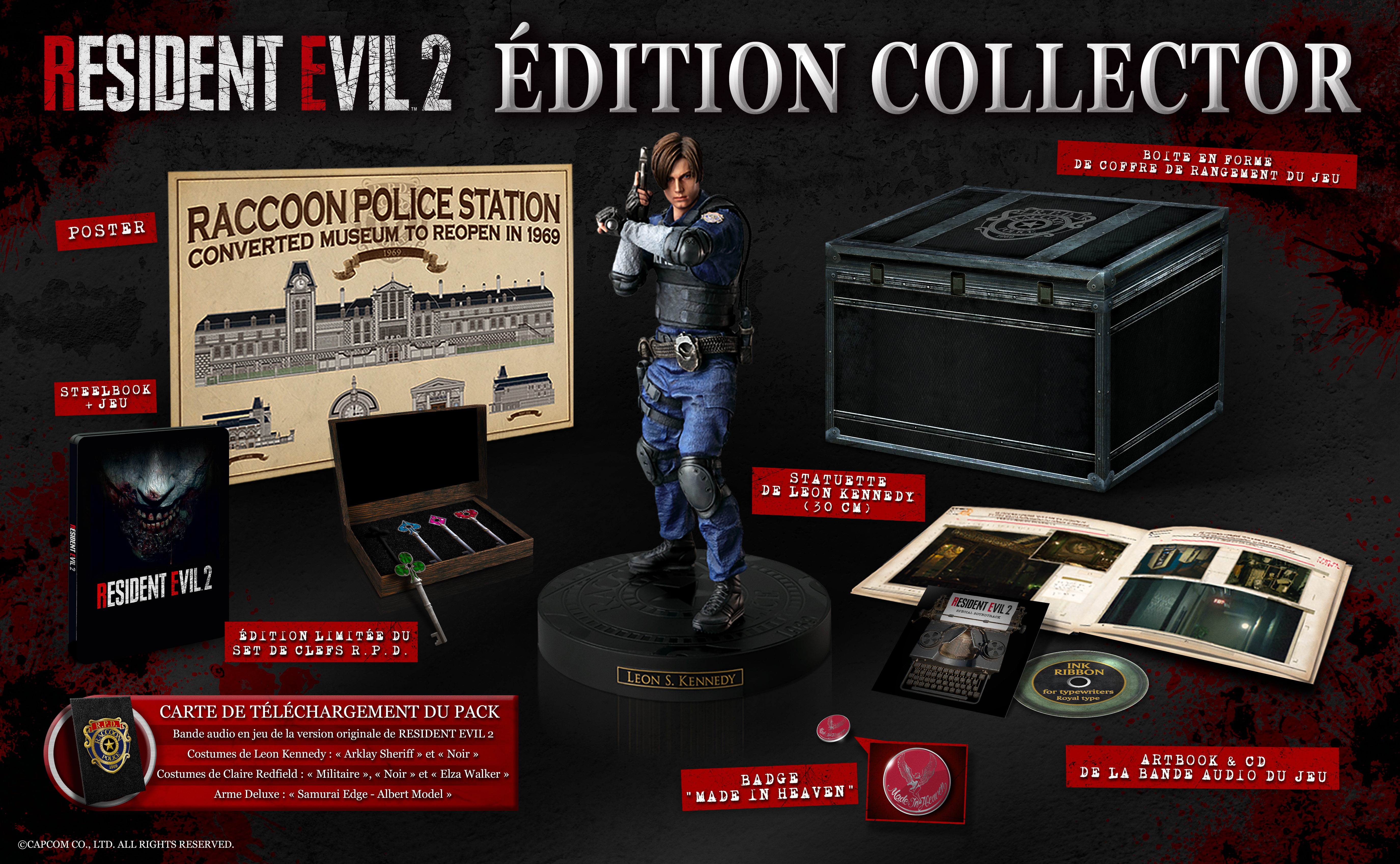 CAPCOM ANNONCE LA VERSION EUROPEENE  DE L’EDITION COLLECTOR DE RESIDENT EVIL 2