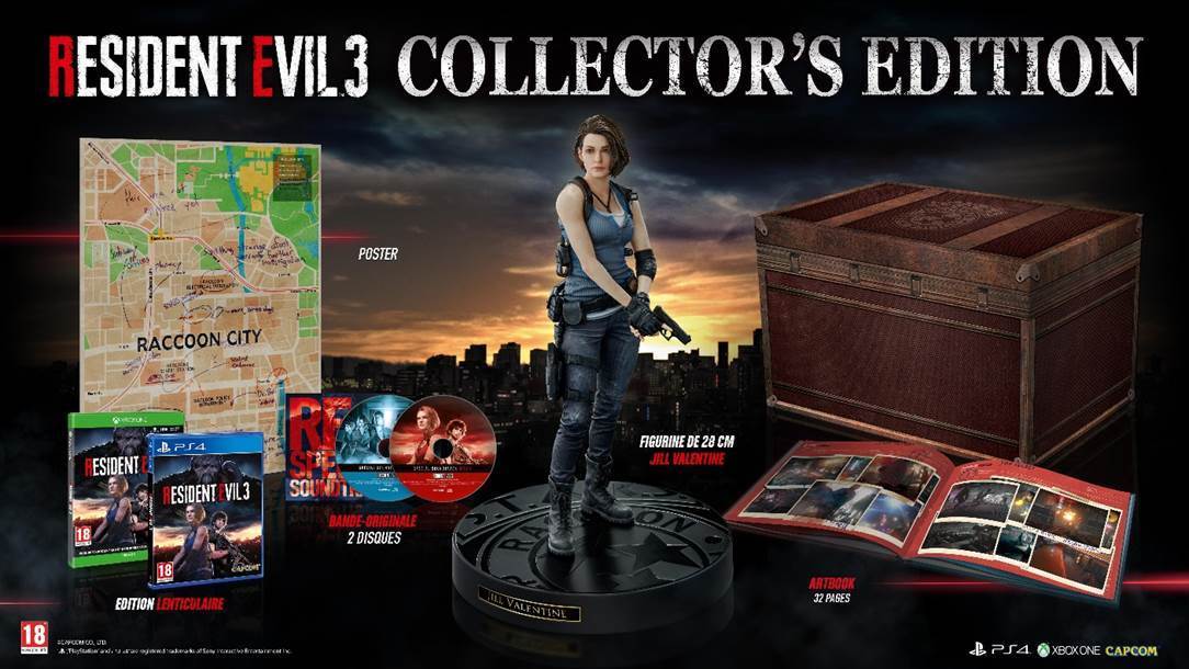 La version Collector de Resident Evil 3 sera aussi disponible en Europe !
