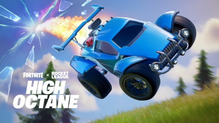 l’Octane de Rocket League fait un arrêt dans le Paradis de #Fortnite dès aujourd’hui !